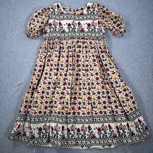 Rags From Richards Girls Size 8 Dress Fam Country Honey Bee Garden Short Sleeve